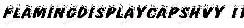 FlamingDisplayCapsHvy Italic字体转换